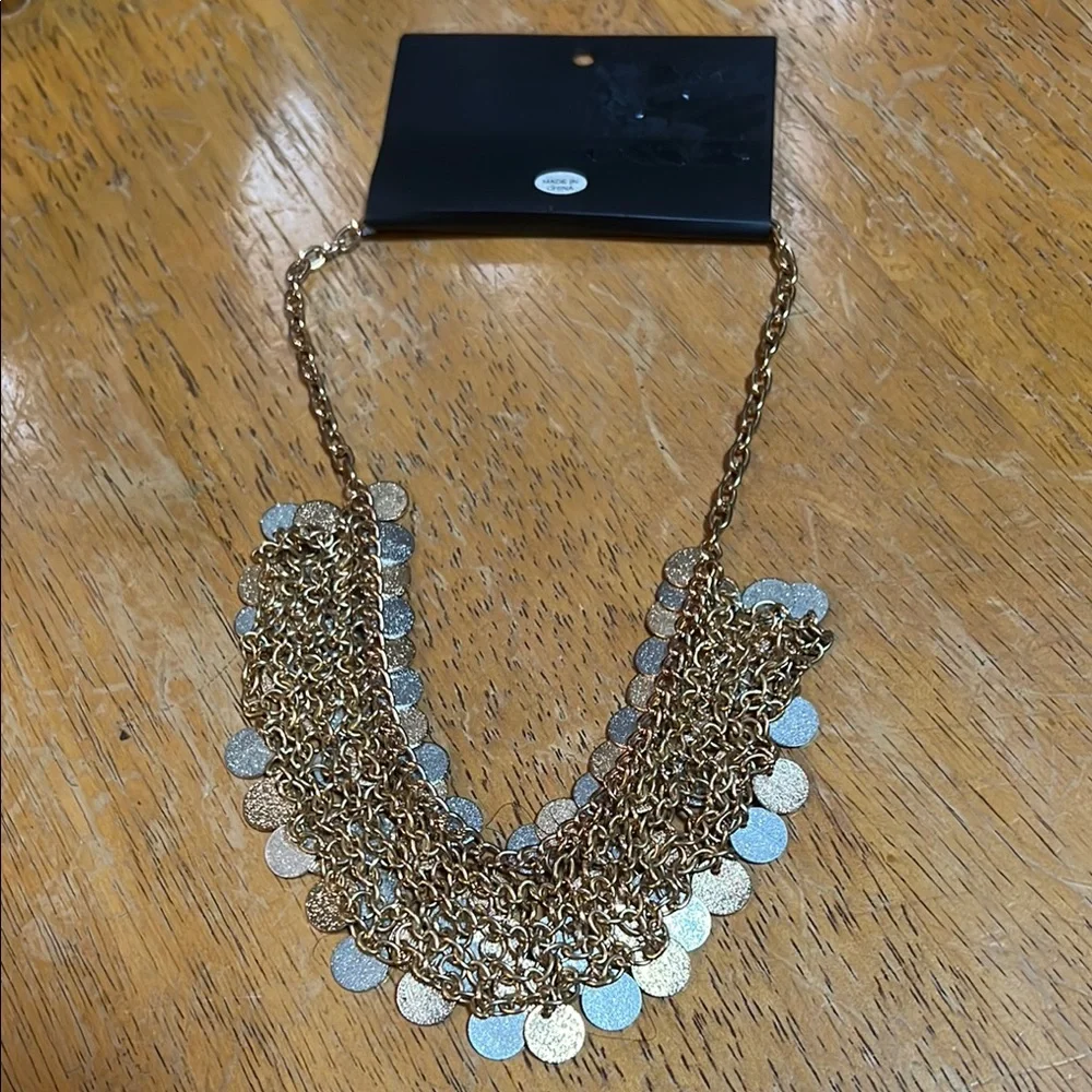 nOir Jewelry Gold and Silver Statement Necklace - Picture 2 of 3